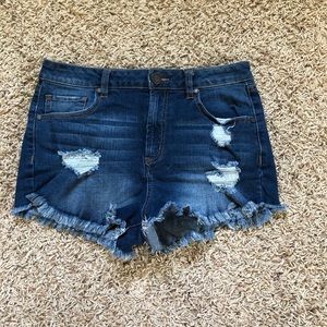 Slightly Distressed Jean Shorts